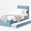 Łóżko Dziecięce Double Bed Redu - Podwójne Łóżko Tapicerowane Z Wysuwaną Szufladą Spania
