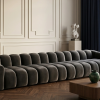 Nowoczesna Pikowana Sofa Modułowa Arand Line SL+S+S+SP - Duża Tapicerowana Kanapa 410 cm do Salonu