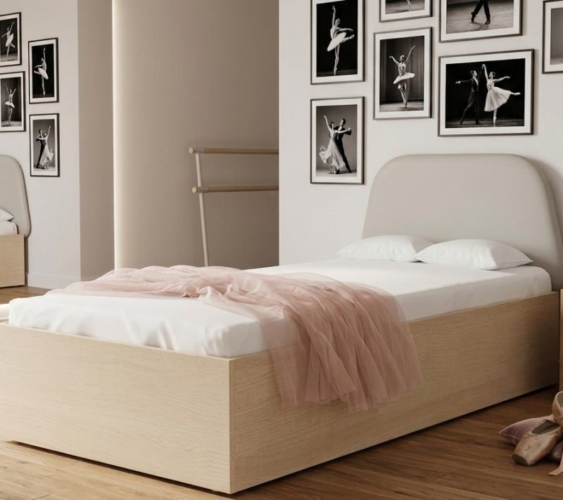 Łóżko Dziecięce Trapez Box Basic - Nowoczesny Design i Maksymalna Przestrzeń