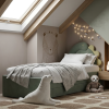 Łóżko Dziecięce Double Bed Dino - Podwójne Łóżko Tapicerowane Z Wysuwaną Szufladą Spania
