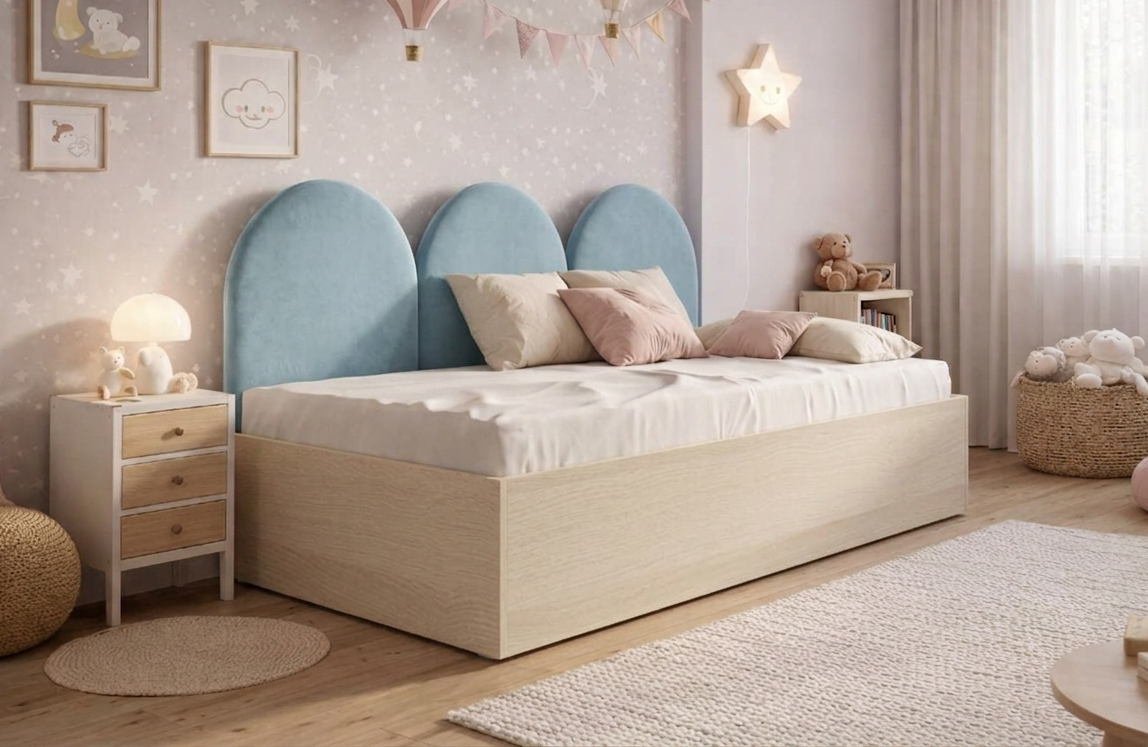 Łóżko Dziecięce Sofa Box Basic - Funkcja Sofy z Panelami i Praktycznym Pojemnikiem
