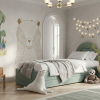 Łóżko Dziecięce Double Bed Dino - Podwójne Łóżko Tapicerowane Z Wysuwaną Szufladą Spania