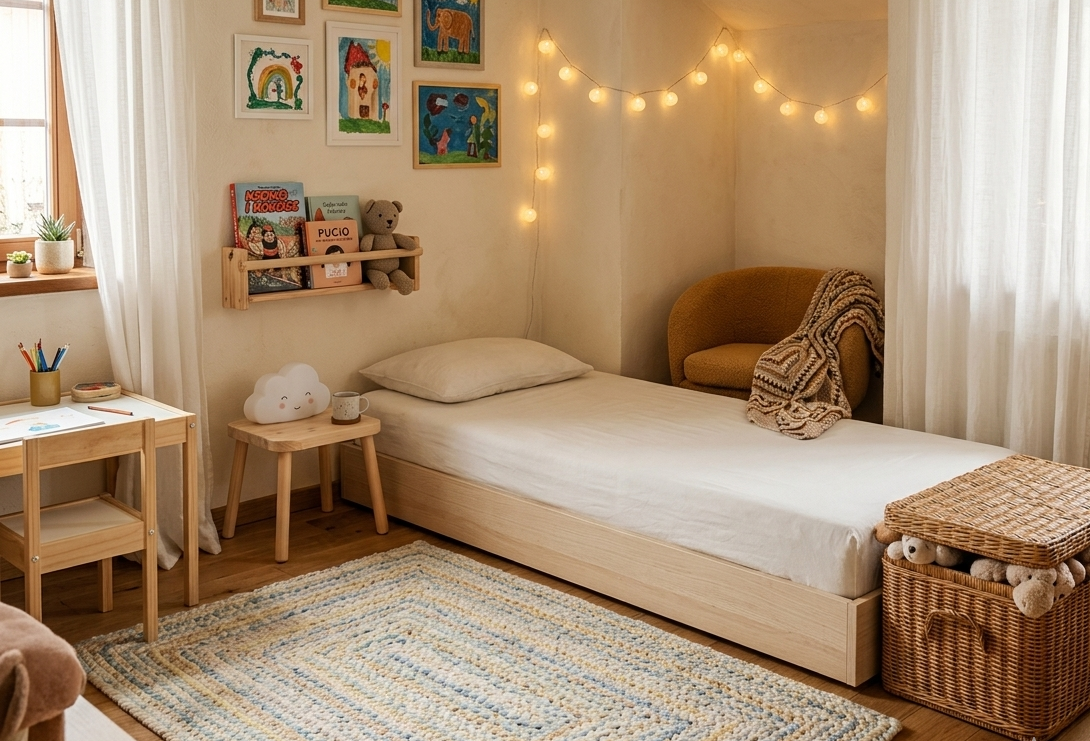 Łóżko Dziecięce Sofa Legs Basic - Minimalistyczne Łóżko Rosnące Przypodłogowe Na Nóżkach