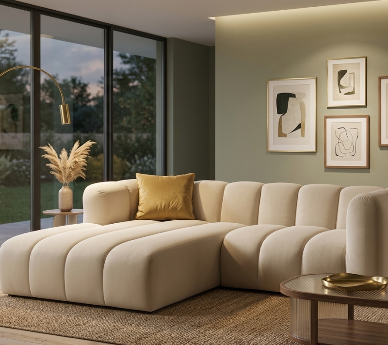 Narożna sofa modułowa tapicerowana Arand SZL+SP