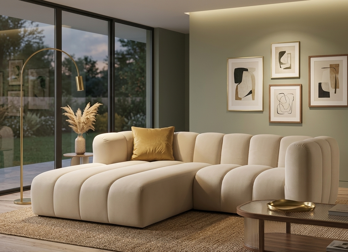 Narożna sofa modułowa tapicerowana Arand SZL+SP