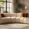 Półokrągła sofa modułowa tapicerowana Arand RL+RP