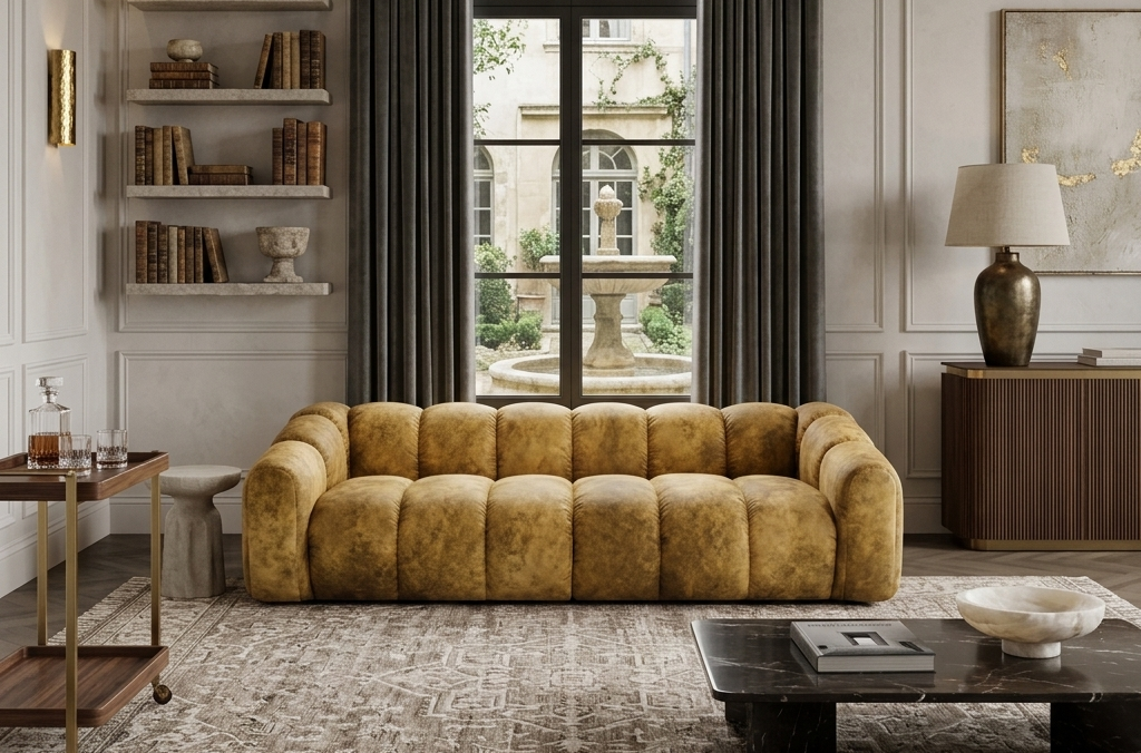 Sofa Modułowa Tapicerowana Arand Line SL+SP - Kompaktowa Kanapa Prosta Do Salonu