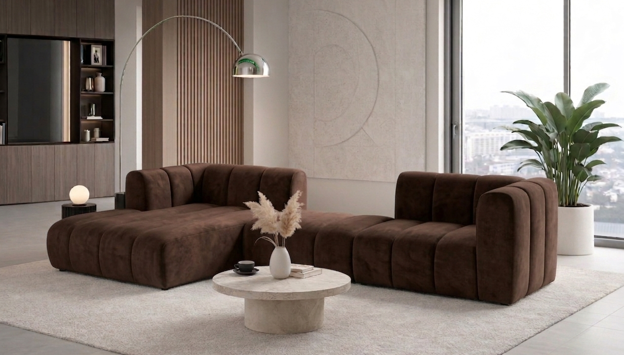 Nowoczesna sofa modułowa tapicerowana Arand SZL+P+SP