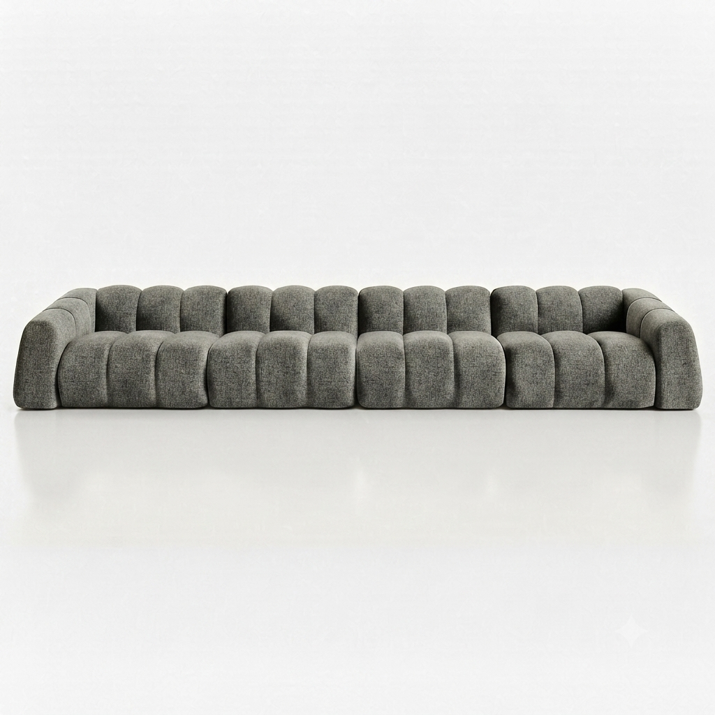 Nowoczesna Pikowana Sofa Modułowa Arand Line SL+S+S+SP - Duża Tapicerowana Kanapa 410 cm do Salonu