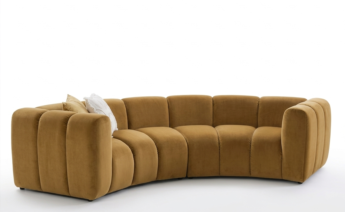 Półokrągła sofa modułowa tapicerowana Arand RL+RP