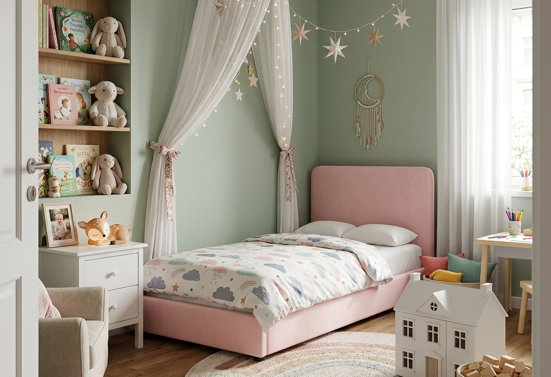 Łóżko Tapicerowane Rosnące Dziecięce Redu Kids Legs Texti