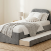 Łóżko Dziecięce Double Bed Pille - Podwójne Łóżko Tapicerowane Z Wysuwaną Szufladą Spania