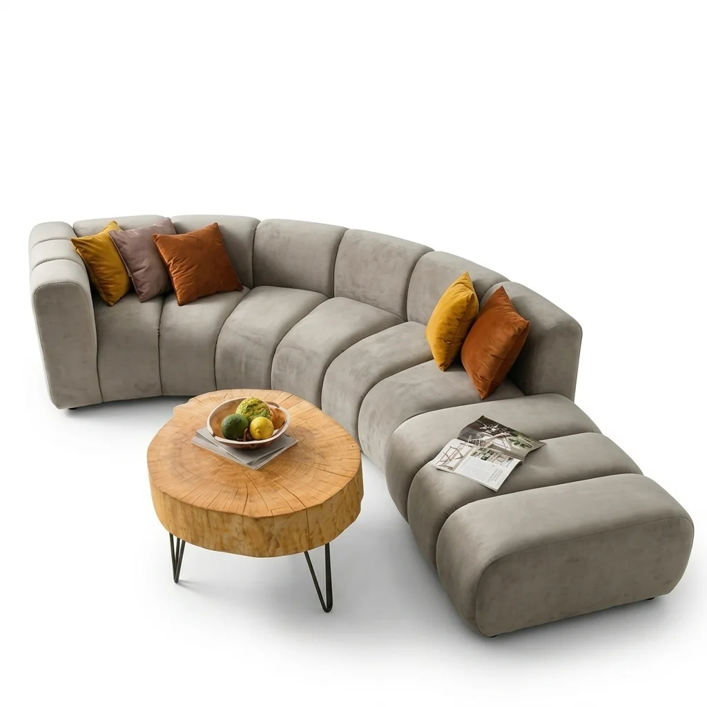 Nowoczesna Sofa Narożna do Salonu Arand Line RL+R+P - Modułowa Tapicerowana Pikowana