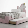 Łóżko Dziecięce Double Bed Unicorn - Podwójne Łóżko Tapicerowane Z Wysuwaną Szufladą Spania