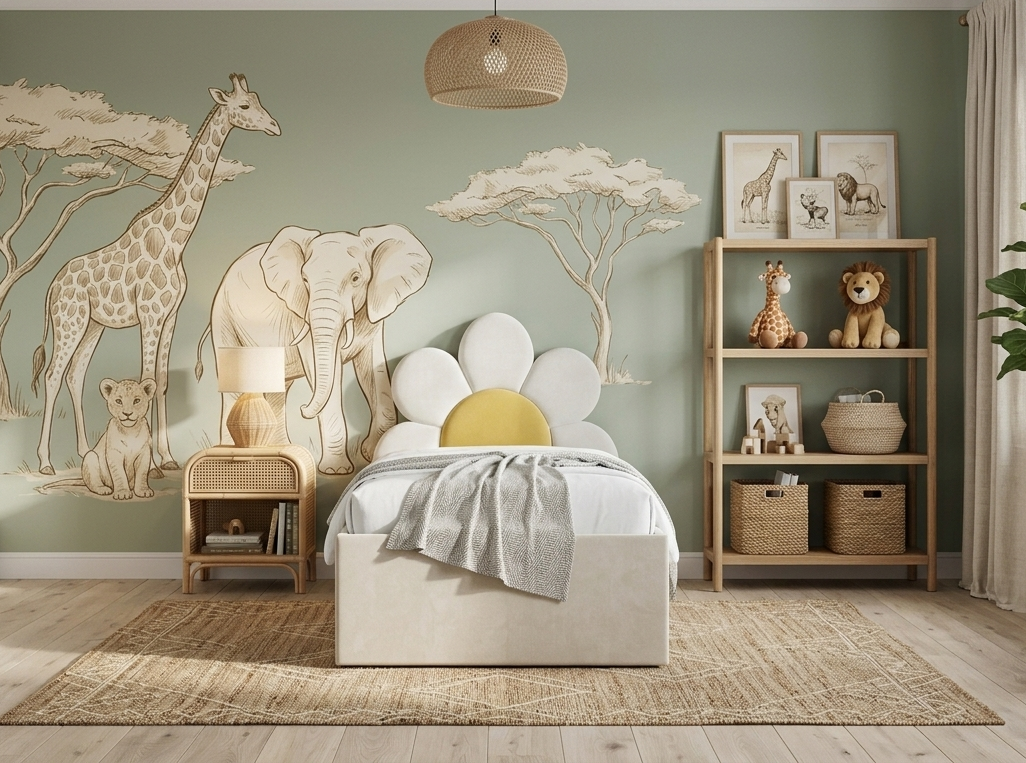Łóżko Dziecięce Double Bed Daisy Stokrotka - Podwójne Łóżko Tapicerowane Z Szufladą Spania