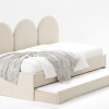 Łóżko Młodzieżowe Double Bed Z Panelami Ściennymi - Podwójne Łóżko Tapicerowane Z Wysuwaną Szufladą