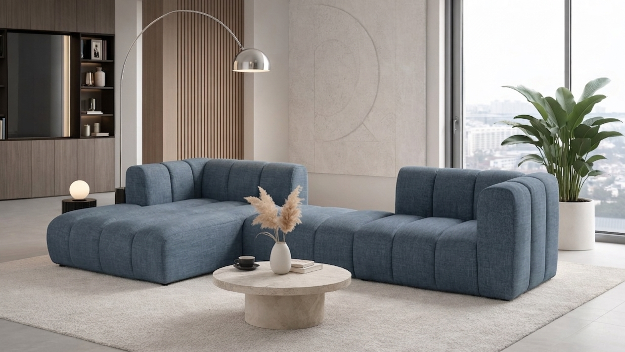 Nowoczesna sofa modułowa tapicerowana Arand SZL+P+SP