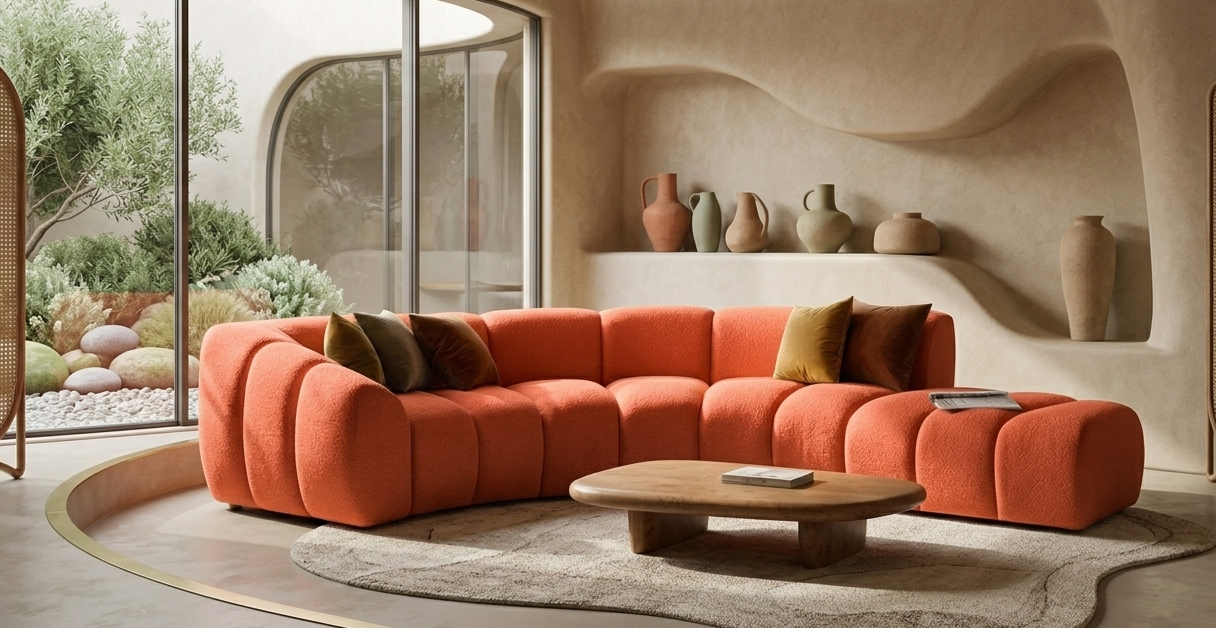 Nowoczesna Sofa Narożna do Salonu Arand Line RL+R+P - Modułowa Tapicerowana Pikowana
