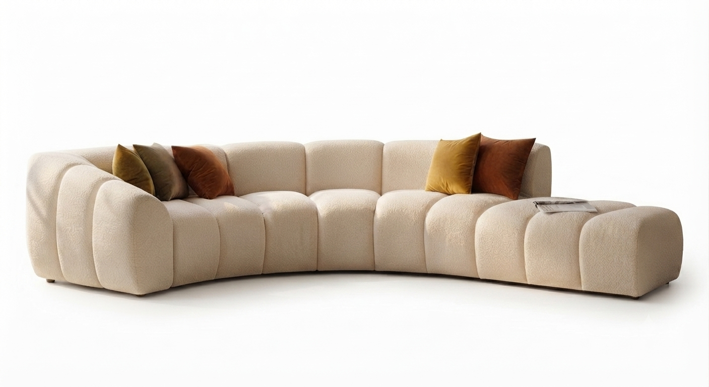 Nowoczesna Sofa Narożna do Salonu Arand Line RL+R+P - Modułowa Tapicerowana Pikowana
