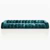Nowoczesna Pikowana Sofa Modułowa Arand Line SL+S+S+SP - Duża Tapicerowana Kanapa 410 cm do Salonu