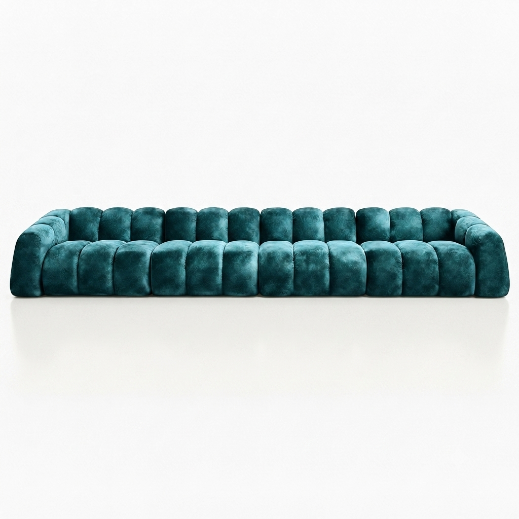 Nowoczesna Pikowana Sofa Modułowa Arand Line SL+S+S+SP - Duża Tapicerowana Kanapa 410 cm do Salonu