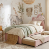 Łóżko Dziecięce Double Bed Unicorn - Podwójne Łóżko Tapicerowane Z Wysuwaną Szufladą Spania