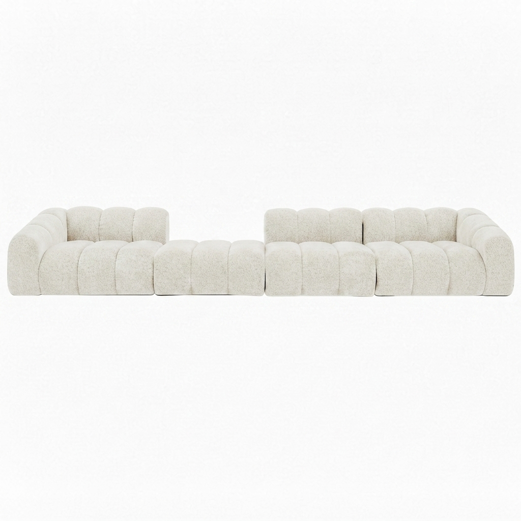 Sofa Tapicerowana Modułowa Arand Line SL+P+S+SP - Duża Kanapa 410 cm z Komfortowym Podłokietnikiem