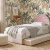 Łóżko Dziecięce Confetti Double Bed - Podwójne Łóżko Tapicerowane Z Wysuwaną Szufladą
