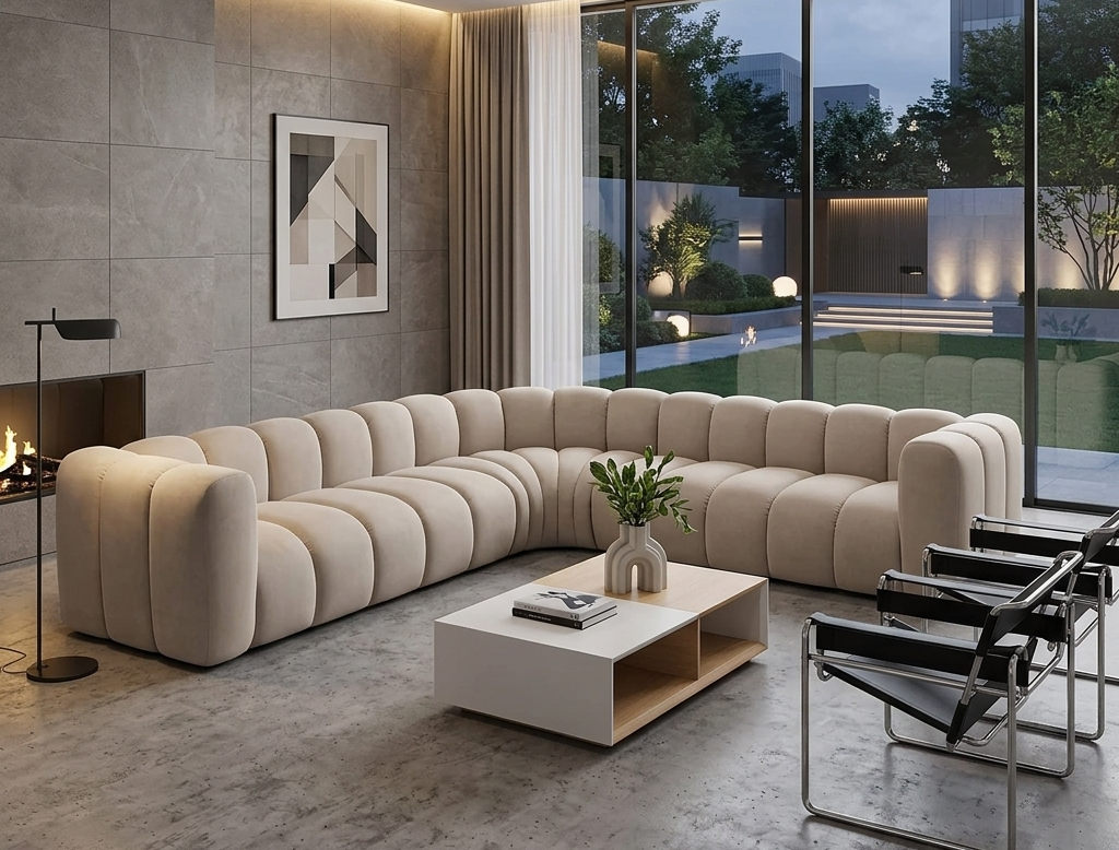 Sofa narożna modułowa tapicerowana Arand SL5+RS+SP5