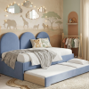Łóżko Młodzieżowe Double Bed Z Panelami Ściennymi - Podwójne Łóżko Tapicerowane Z Wysuwaną Szufladą