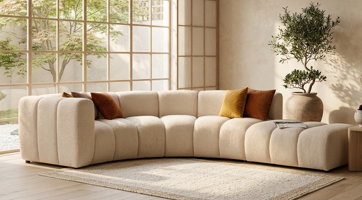 Nowoczesna sofa narożna modułowa tapicerowana Arand RL+R+P