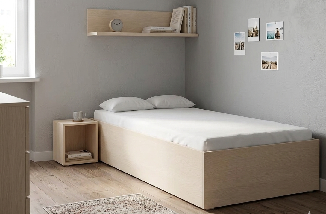 Łóżko Dziecięce Sofa Box Basic - Minimalistyczne Drewniane Łóżko Z Pojemnikiem Bez Zagłówka