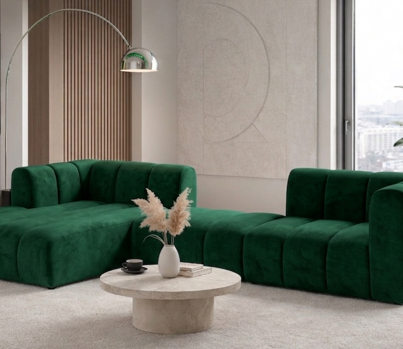 Nowoczesna sofa modułowa tapicerowana Arand SZL+P+SP