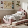 Łóżko Dziecięce Double Bed Chmurka - Podwójne Łóżko Tapicerowane Z Wysuwaną Szufladą Spania