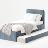 Łóżko Dziecięce Double Bed Redu - Podwójne Łóżko Tapicerowane Z Wysuwaną Szufladą Spania