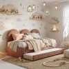 Łóżko Młodzieżowe Double Bed Z Panelami Ściennymi - Podwójne Łóżko Tapicerowane Z Wysuwaną Szufladą