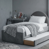 Łóżko Dziecięce Double Bed Pille - Podwójne Łóżko Tapicerowane Z Wysuwaną Szufladą Spania