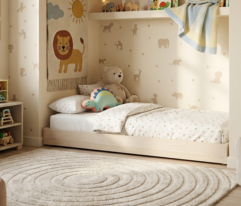 Łóżko Dziecięce Sofa Legs Basic - Minimalistyczne Łóżko Rosnące Przypodłogowe Na Nóżkach