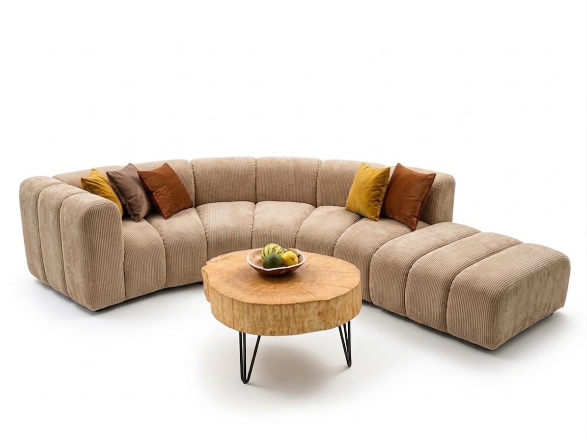 Nowoczesna sofa narożna modułowa tapicerowana Arand RL+R+P