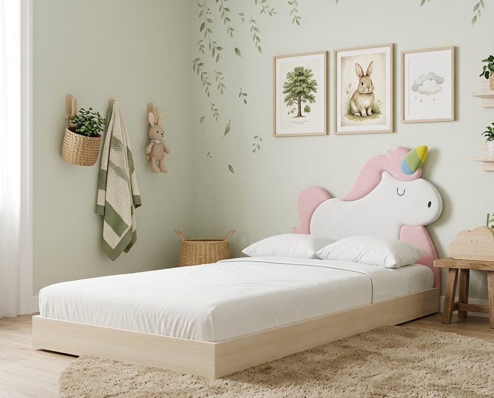 Łóżko Dziecięce Unicorn Legs Basic - Rosnące Łóżko Z Zagłówkiem W Kształcie Jednorożca