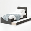 Łóżko Dziecięce Double Bed Stitch - Podwójne Łóżko Tapicerowane Z Wysuwaną Szufladą Spania