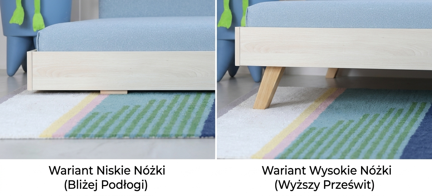 Drewniane Nogi Do Łóżka Dziecięcego - Wymienne Nóżki Legs Basic I Legs Texti