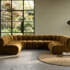 Sofa narożna modułowa tapicerowana kształt "U" Arand S+RS+S+RS+S