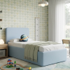 Tapicerowane Łóżko Dziecięce Redu Kids Box Texti - Elegancja z Lamówką i Skrzynią