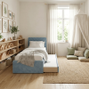 Łóżko Dziecięce Double Bed Stitch - Podwójne Łóżko Tapicerowane Z Wysuwaną Szufladą Spania
