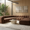 Sofa modułowa tapicerowana kształt "U" Arand SL+S+RS+S+RS+S+P