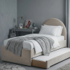 Łóżko Dziecięce Double Bed Chmurka - Podwójne Łóżko Tapicerowane Z Wysuwaną Szufladą Spania