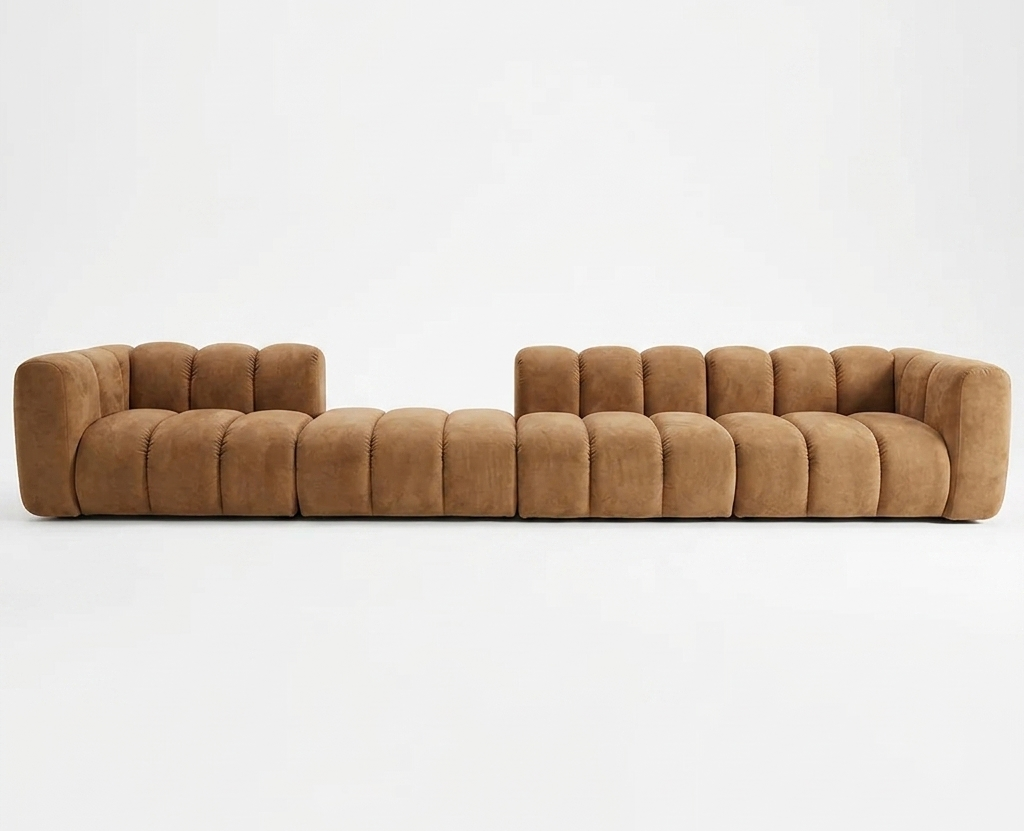 Nowoczesna pikowana sofa modułowa tapicerowana Arand SL+P+S+SP