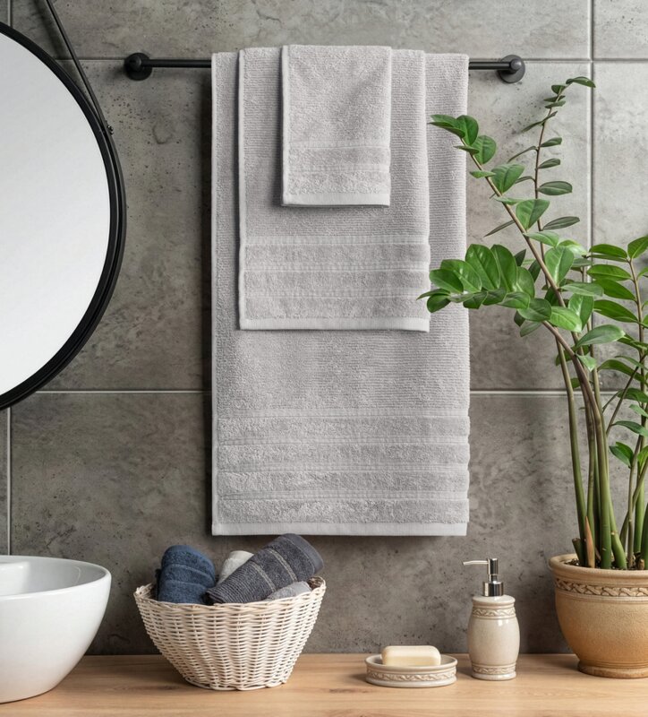 Ręcznik Amira srebrny 30 X 50 cm – miękki i stylowy