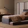 Łóżko Dziecięce Double Bed Redu - Podwójne Łóżko Tapicerowane Z Wysuwaną Szufladą Spania